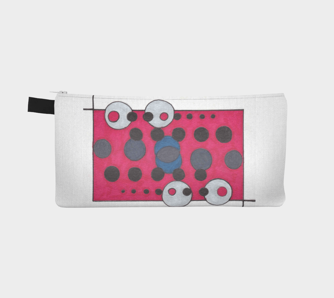 Zippered Cotton Canvas Pencil Case | Retro