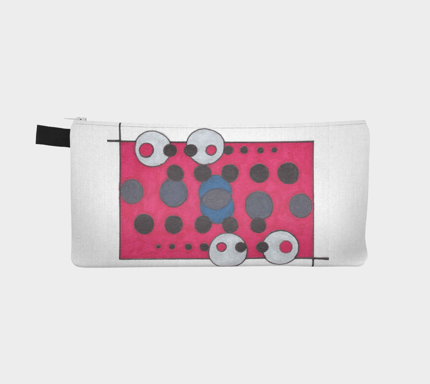 Zippered Cotton Canvas Pencil Case | Retro