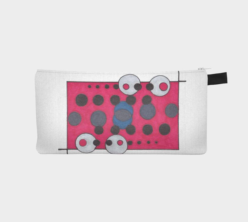 Zippered Cotton Canvas Pencil Case | Retro