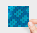 Sticker | 3 x 3 | Blue Bricks