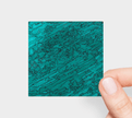 Sticker | 3 x 3 | Etched in Turquoise