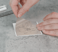 Sticker | 3 x 3 | Tulip Pencil Sketch