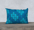 Throw Pillow Cover | 20 x 14 | Blue Bricks