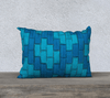 Throw Pillow Cover | 20 x 14 | Blue Bricks