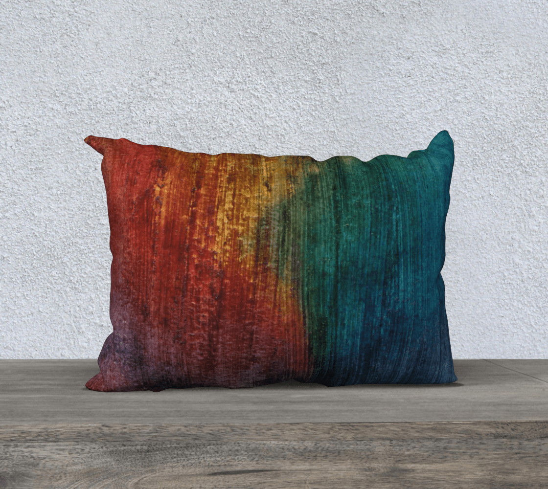 Throw Pillow Cover | 20 x 14 | Painted