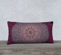 Throw Pillow Cover | 24 x 12 | Meditative Mandala