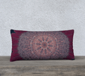 Throw Pillow Cover | 24 x 12 | Meditative Mandala