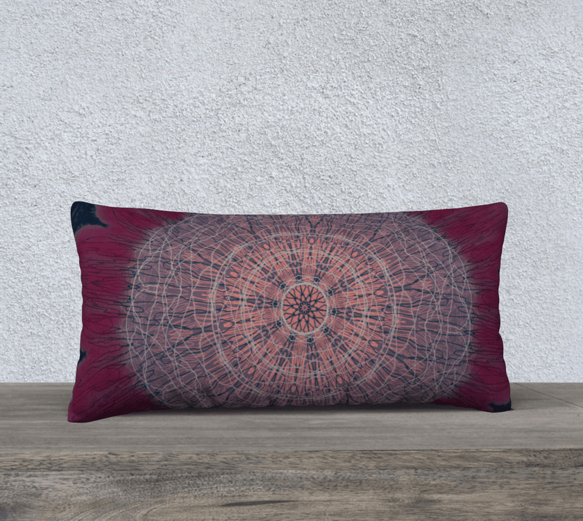 Throw Pillow Cover | 24 x 12 | Meditative Mandala