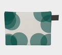 Zippered Cotton Canvas Carry All | Green Bubbles