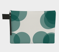 Zippered Cotton Canvas Carry All | Green Bubbles