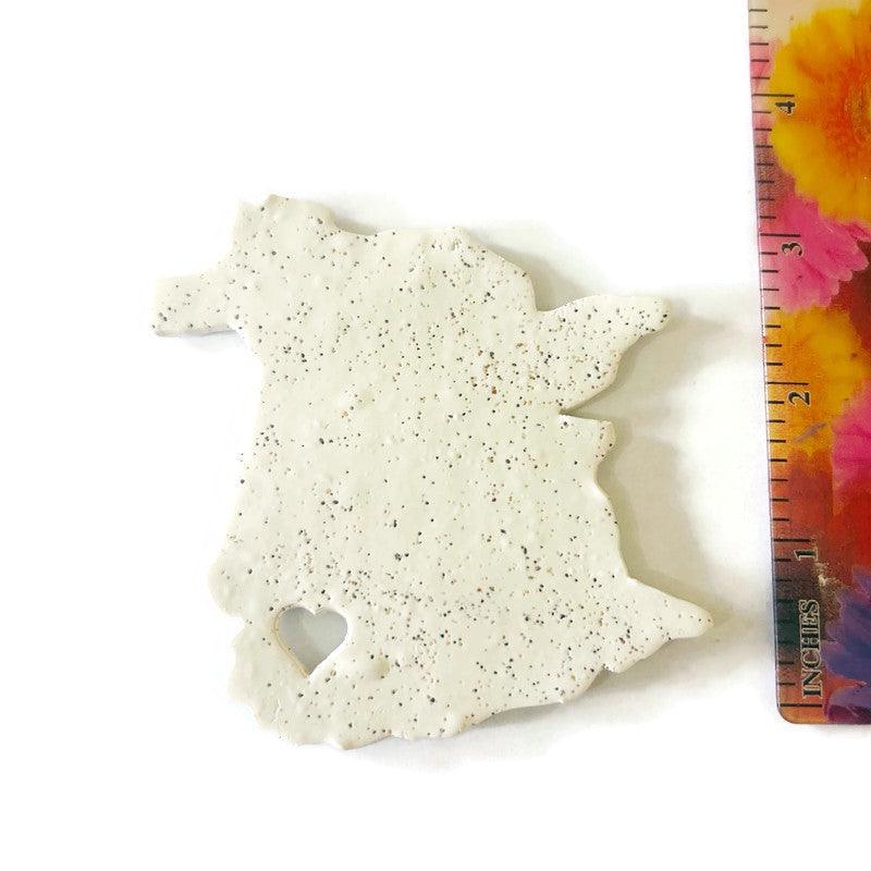 Prince Edward Island Fridge Magnet Handmade from Clay & Beach Sand