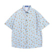 Printed Small Cherry Short-sleeved Shirt
