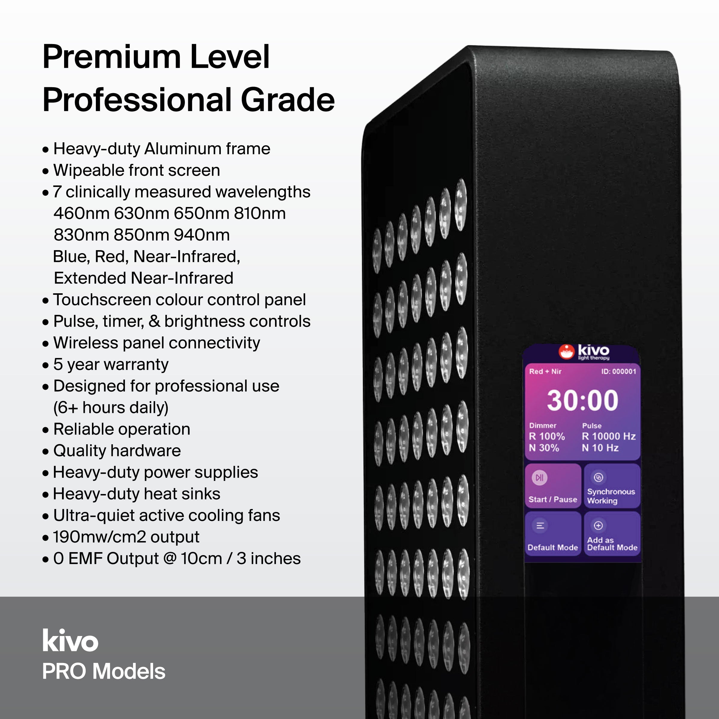 Kivo Pro 2400: Premium Extra Large Red Light Therapy Panel