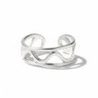 Wavy Styled Ring - Silver Plate