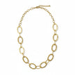 Linked Oval Necklace  - Gold Stainless Steel