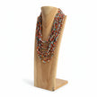 Multi Strand Necklace with Wooden Clasp