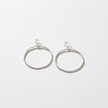 Hoop Earrings In Silver Plate