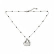 Stacked Heart Necklace - Silver Plate