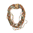 Multi Strand Necklace with Wooden Clasp
