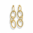 Linked Oval Earrings - Gold Stainless Steel