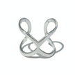 Open X Ring - Grey Stainless Steel