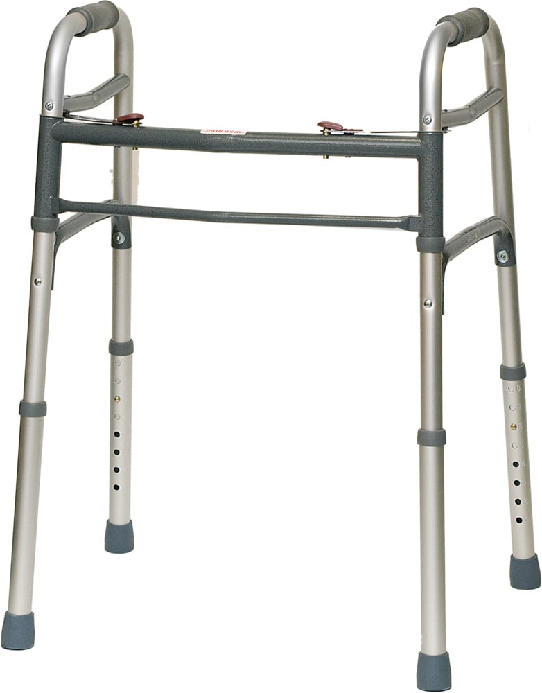 ProBasics WKAAW2B Two-Button Folding Walker with Wheels | 300 lb Canada