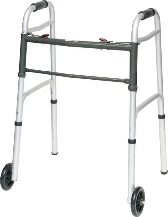 ProBasics WKAAW2B Two-Button Folding Walker with Wheels | 300 lb Canada