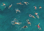 Wall art Blue water swim