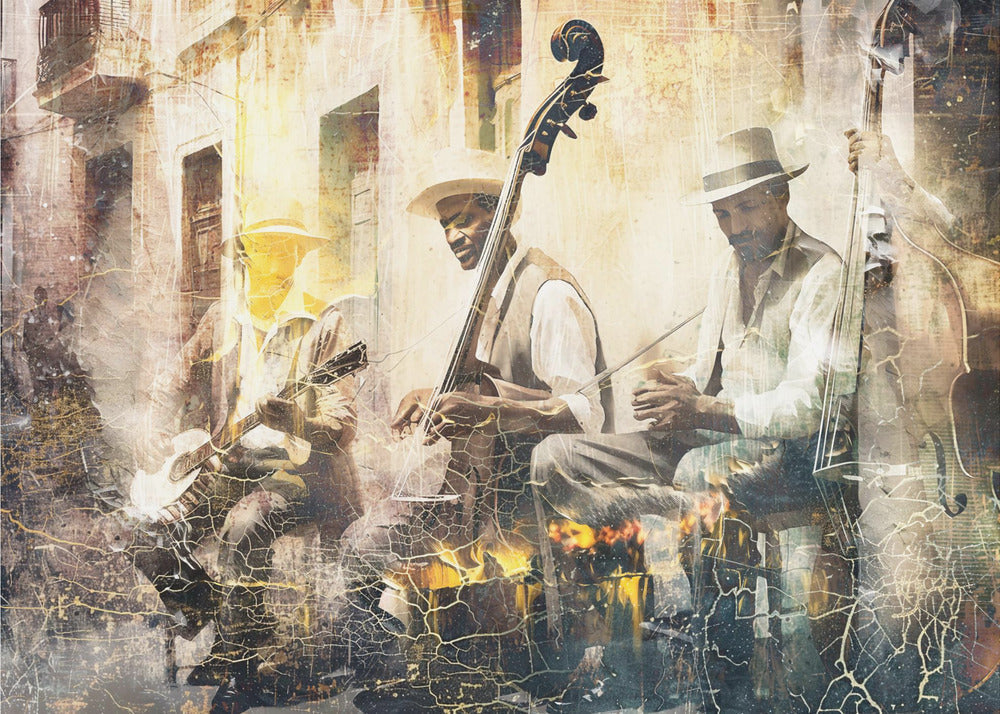 Illustration musicale pour mur - Groupe de jazz n°11