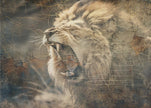Illustration murale Lion Animal Art Vintage Wallart 09
