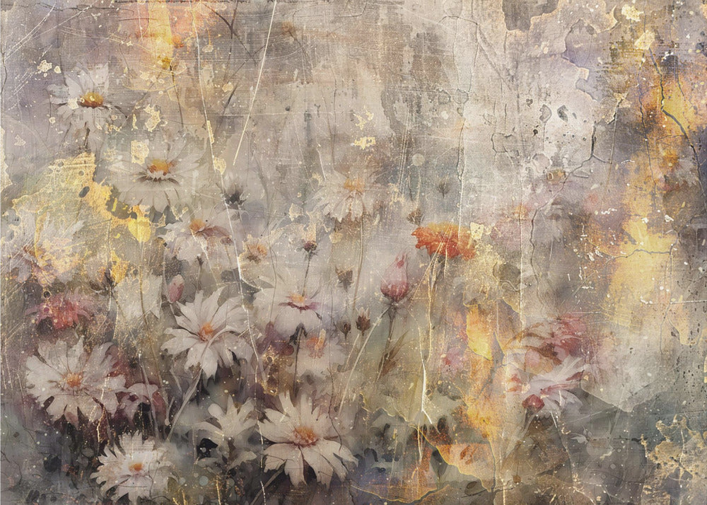 Illustration murale Fleur Art floral Illustration murale 010