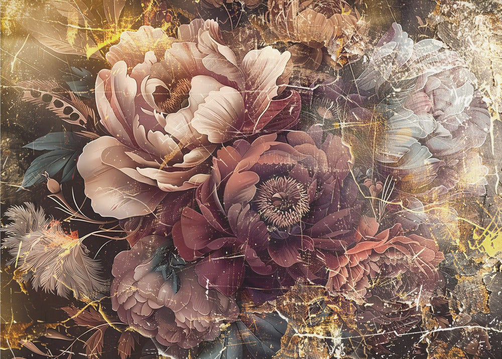 Illustration murale Fleur Art floral Illustration murale 096