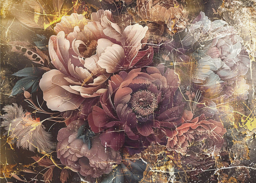 Illustration murale Fleur Art floral Illustration murale 096