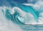 Impression sur toile : Wall art When the ocean turns into blue fire