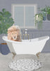Impression sur toile d'art mural : Lion prend un bain