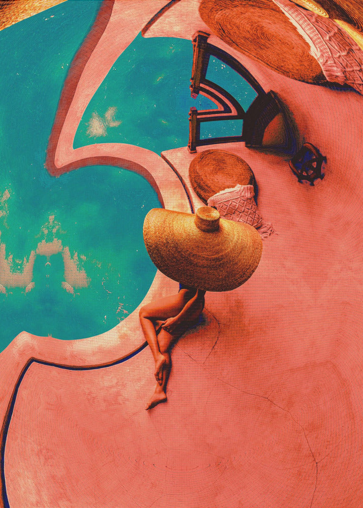 Wal Art au bord de la piscine
