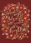 Wall art Silent night - red Canvas Print