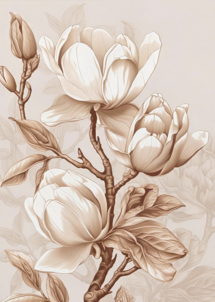 Fleurs Beige 2