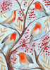 Peintures sur toile d'oiseaux d'hiver, rouges-gorge, Noël, neige