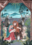 Impression sur toile d'art mural : Noël avec Marie et l'enfant Jésus