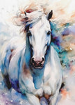 Cheval à l'aquarelle (1)