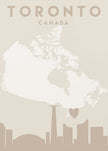 Wall art City Heart Maps 89 Canvas Wall Art
