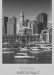 Wall Art BOSTON Skyline North End & Waterfront