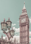 Art mural LONDRES Tour Elizabeth | style urbain vintage