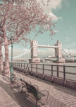 Wall art LONDON Thames Riverside & Tower Bridge | urban vintage style