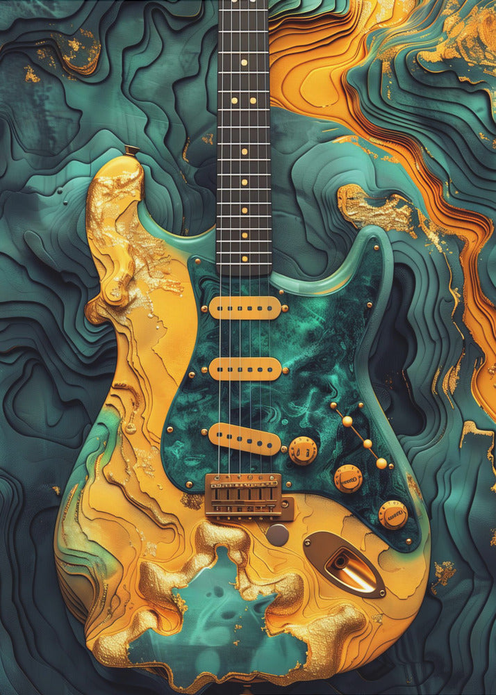 Impression sur toile : Guitare de musique 1
