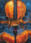 Impression sur toile - Art mural - Violon - 6 panneaux