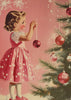 Wall art Girl With Baubles Canvas Print
