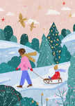 Wall art Snowy Sledge Walk 2 Canvas Print