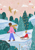 Wall art Snowy Sledge Walk 2 Canvas Print